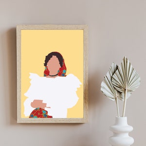 Traditional Eastern European Romanian Girl Print, Instant Digital Art, Romanian Girl Poster, Eastern Europe Girl Print, Home Decor, Wall Art