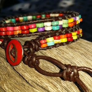 Double Wrap Leather Bracelet