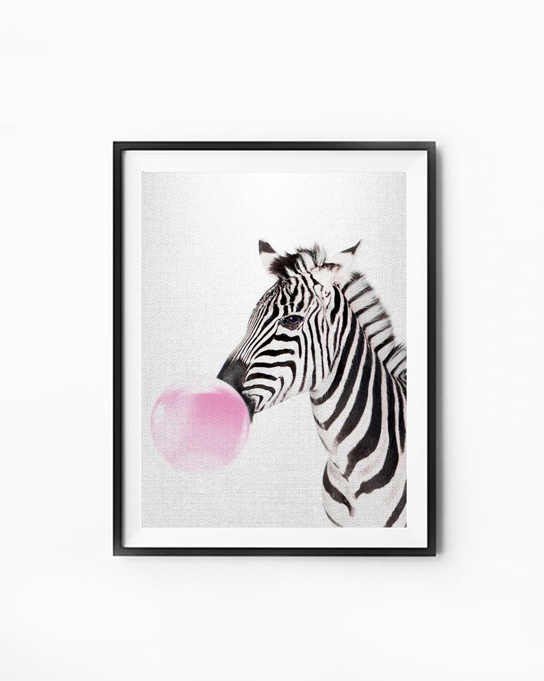 Zebra Print Zebra Poster Zebra Wall Art Zebra Picture Etsy