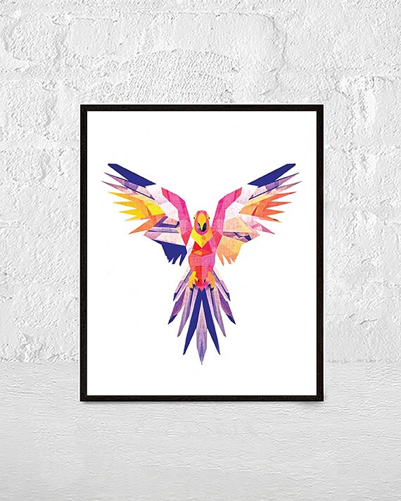 Parrot Print Parrot Wall Art Macaw Print Parrot Printable Etsy