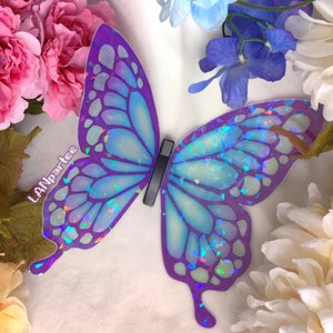 Holographic Translucent Butterfly Wings Accessory Purple (Anime)
