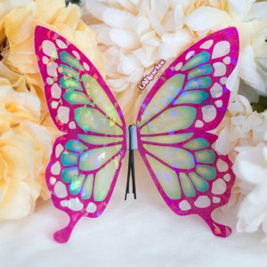 Holographic Translucent Butterfly Wings Accessory Rose (Anime)