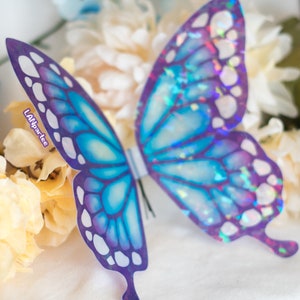 Holographic Translucent Butterfly Wings Accessory