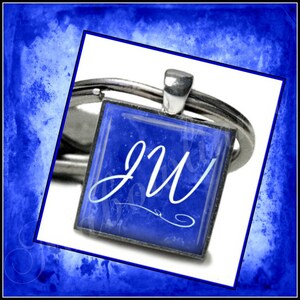 Clearance Sale! Jw  Baptism Gift For Jw Brothers & Sisters Blue White Jw Design Keyring, Keychain Jw Assembly, Convention , Pioneer Gifts