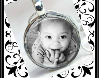 Collar con foto personalizado, regalo para mamá, abuela, retrato de niño, colgante con foto de bebé, recuerdo