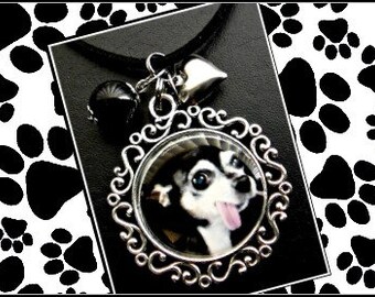 Pet Loss Grieving Charm Pendant Memorial Necklace Custom Pet Photo Necklace, Dog, Cat Picture Necklace
