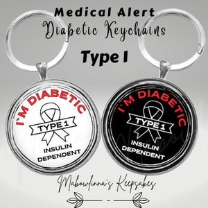 Im Diabetic Medizinischer Alarm Schlüsselbund Typ 1 Diabetes Id Schlüsselanhänger