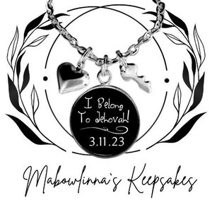 JW Personalized Baptism Gift &quot;I Belong To Jehovah&quot;   &quot;Best Life Ever&quot; With  Baptism Date Heart Key Charm Necklace Jw  Assembly, Convention