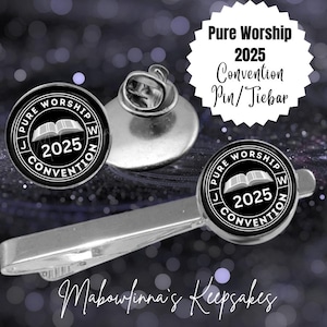 2025 Pure Worship Jw  Convention Gifts For Jw Brother Tie Clip, Tie Bar Tie Tack/Lapel Pin  Black & White