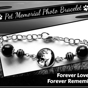Pet Memorial Photo Bracelet Memorial Of You And Your Furry Friend Forever Loved, Forever Remembered! Special Condolence Keepsake
