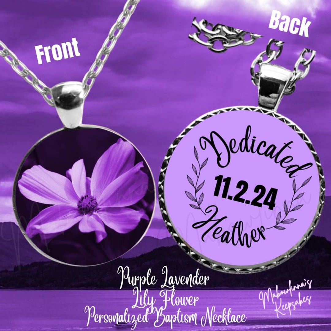 Jw Sister Baptism Necklace With Name & Date dedicated Double Side