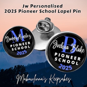 2025 Personalized JW Pioneer School Tie Tack Lapel Pin Graduate Gift With Name & Year Anti-Tarnish Stainless Steel