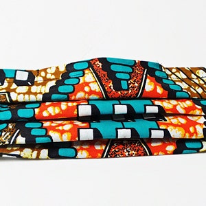 African Print Face Masks with Filter Pocket, Cloth Face Mask, Kente Print Mask, Mud Cloth Mask, Reusable, Washable, Adult, Made in USA Pattern E - Pleated
