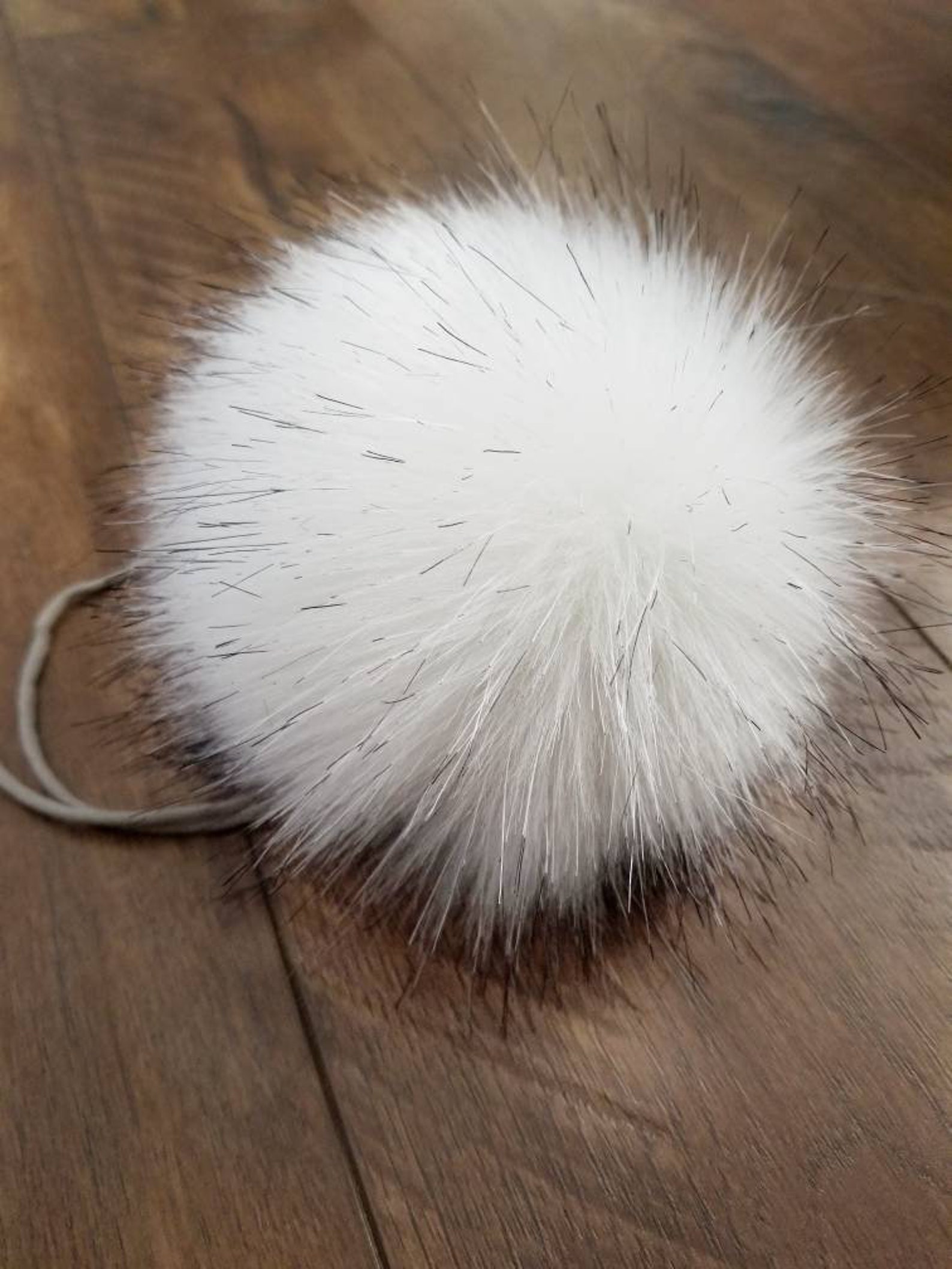 White Faux Fur Pom Pom Faux Fur Pom Pom Pom for Knit Hat Etsy