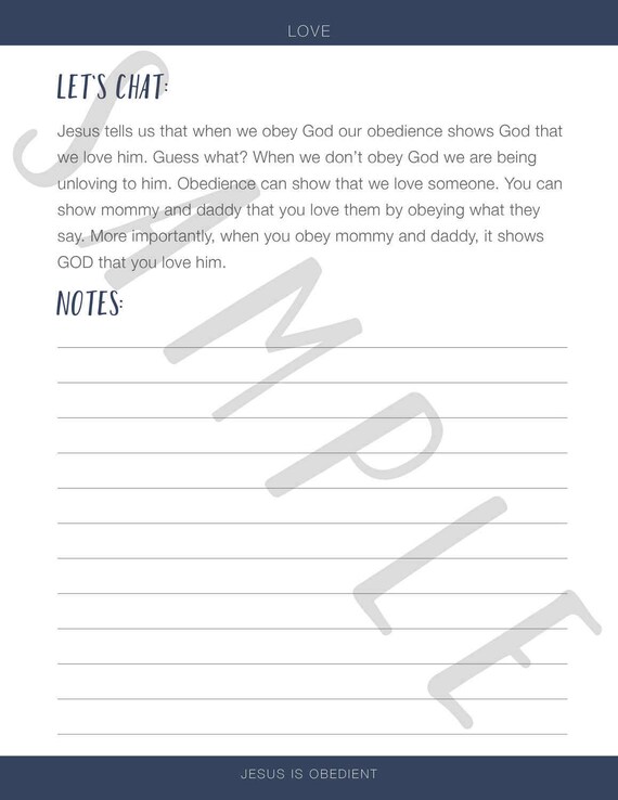30 Day Kids Craft Devotional Learning To Live Like Jesus Etsy
