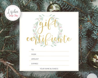 gift certificate template etsy