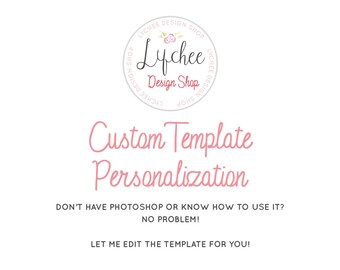 Personalize my Template | Add on Listing Customization