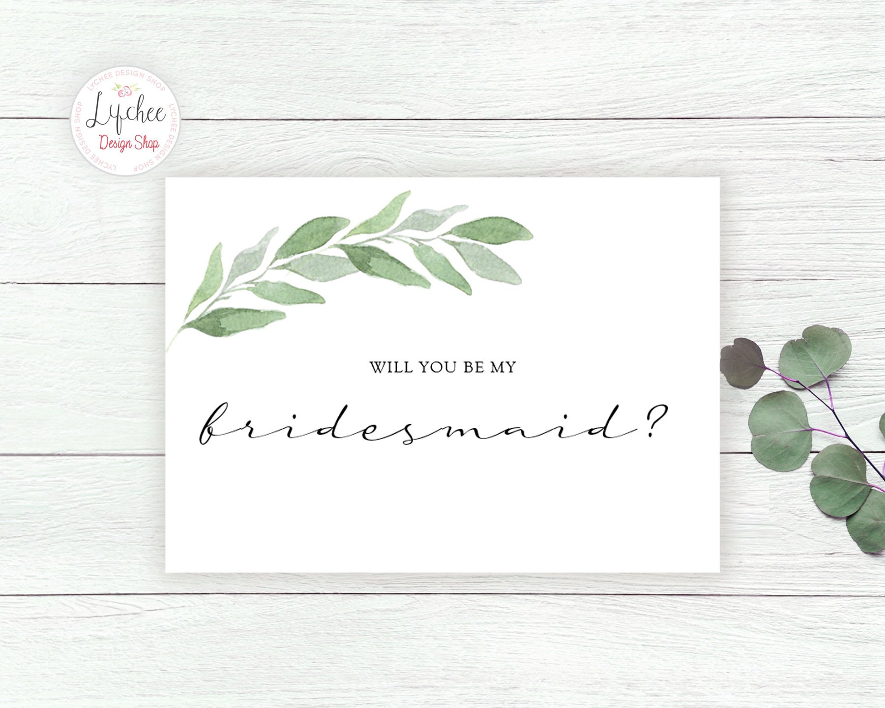 Printable Will You Be My Bridesmaid Card Digital Template  Maid of Honor  Matron of Honor Flower Girl Microsoft Word DOCX DOC In Will You Be My Bridesmaid Card Template