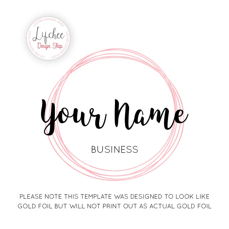 Plantilla de diseño de logotipo de círculo de lámina de oro rosa de color  rosa prefabricada / Diseño de marca de agua circular de oro rosa Plantilla, image size:900x900