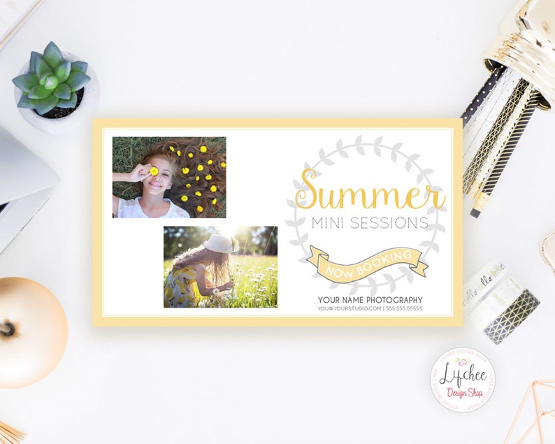 Sommer Mini Session Digital Template Set Sommer Mini Sessions Social Media Marketing Bundle Photoshop Vorlage PSD SOFORT DOWNLOAD Bild 2