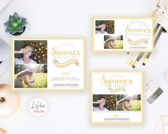 Sommer Mini Session Digital Template Set | Sommer Mini Sessions Social Media Marketing Bundle | Photoshop Vorlage PSD SOFORT DOWNLOAD