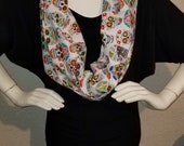 Sugar skulls cotton infinity scarf