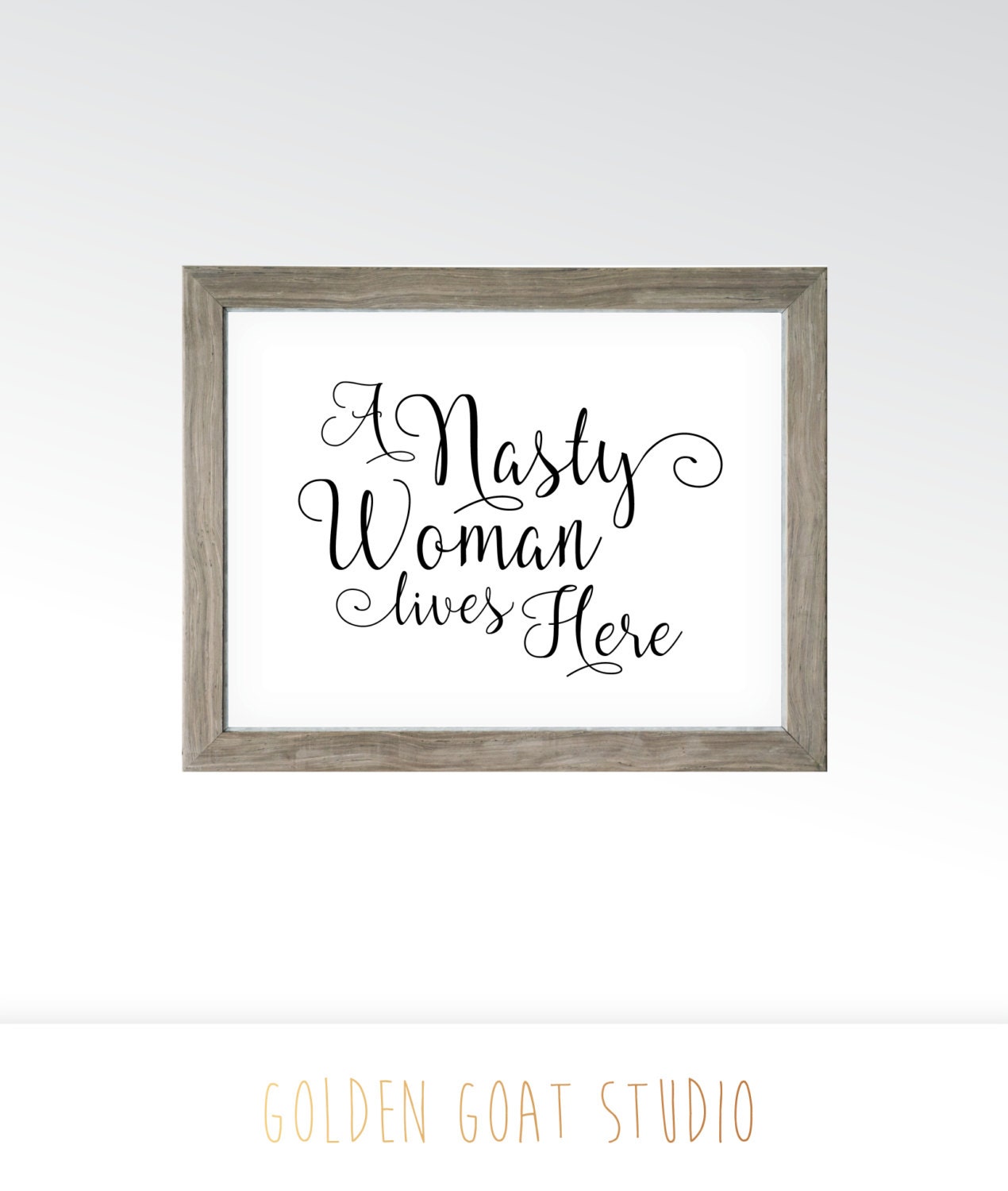Nasty Woman Sign Printable Digital Art Instant Download | Etsy