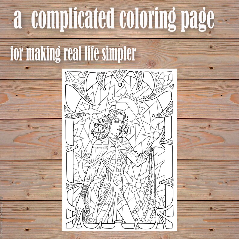 Printable Coloring Page Black and White Instant Download a - Etsy