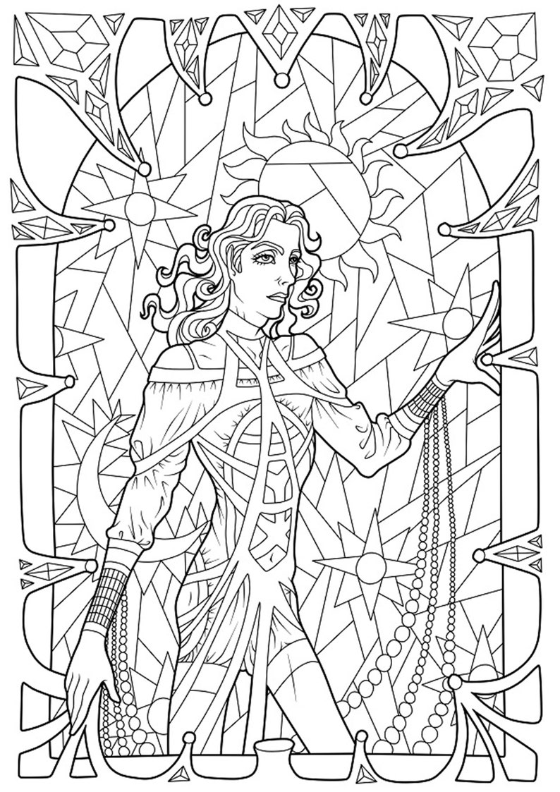 Printable Coloring Page Black and White Instant Download a - Etsy