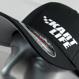Kart Life Flex-Fit custom fitted hat, Racing Karts cap, kart racing sports cap, racing hat