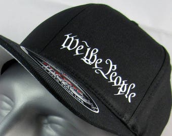 We The People Flex-Fit hat, United States Constitution Preamble, patriot, patriotic flex fit, USA cap