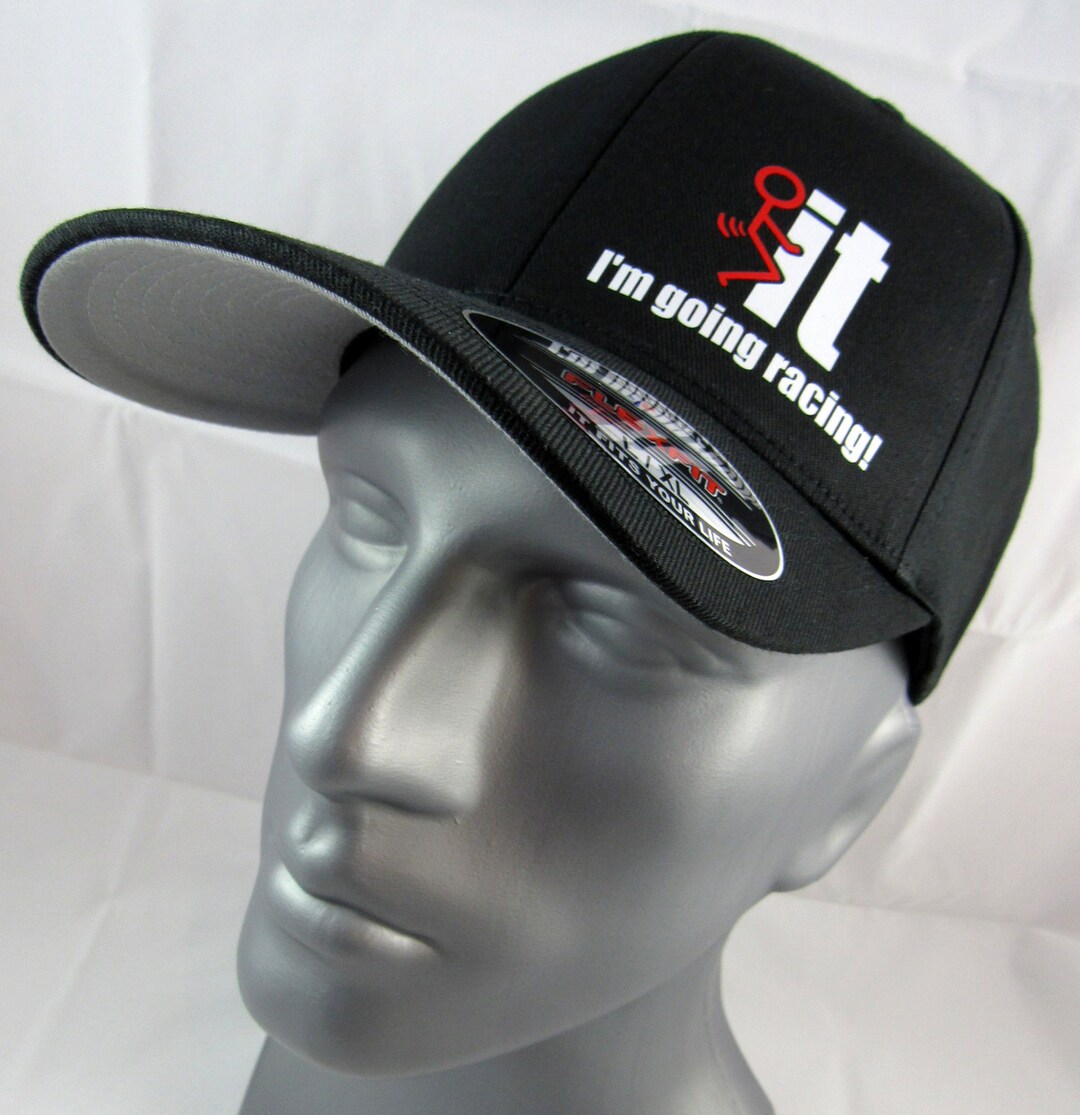 I'm Going Racing! Fitted Flex-fit Hat, Dirt Track Racing, Race Track ...