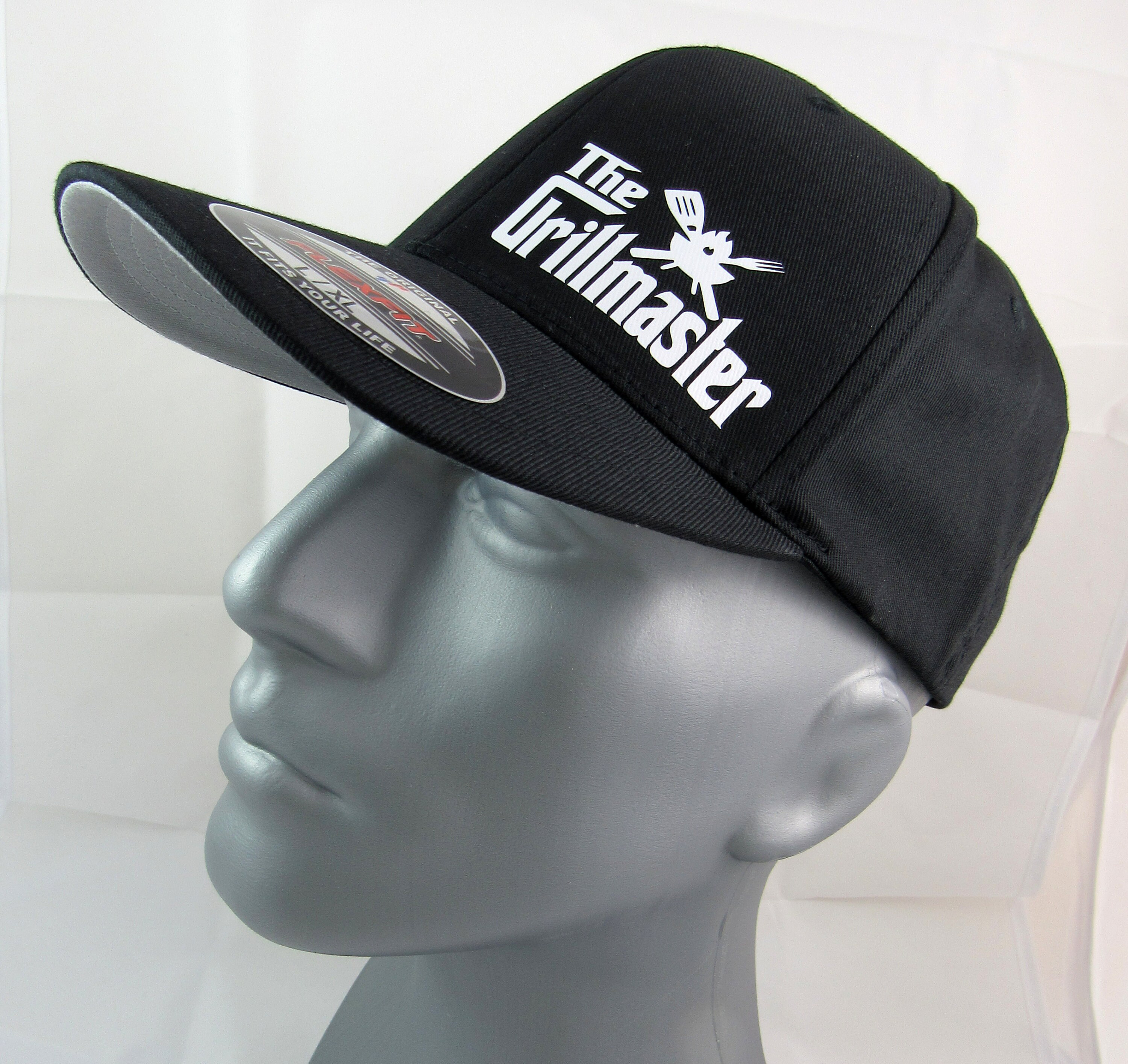 Grillmaster BBQ Grilling Fitted Flexfit Hat, Grill Master Flex-Fit, BBQ Master Gift, Weber Dad, Pitmaster Ball Cap, Gift for Him,
