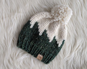 Fair Isle Hat Knitting Pattern, Two Colored Knit Hat Pattern, Basic Knit Hat Pattern