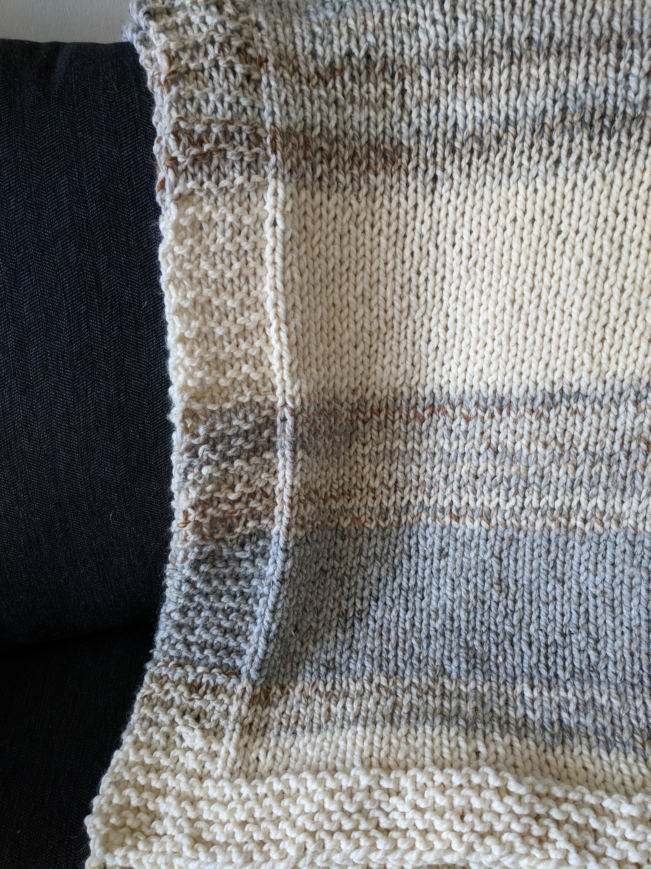 Knitting Pattern, Neutral Throw Blanket Pattern, Beginner Knitting ...