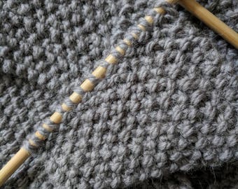 Seed Stitch Schal Strickmuster: Easy Beginner Knit (PDF Pattern)