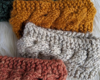 Cable Knit Headband Pattern: Beginner Ear Warmer (PDF Pattern)