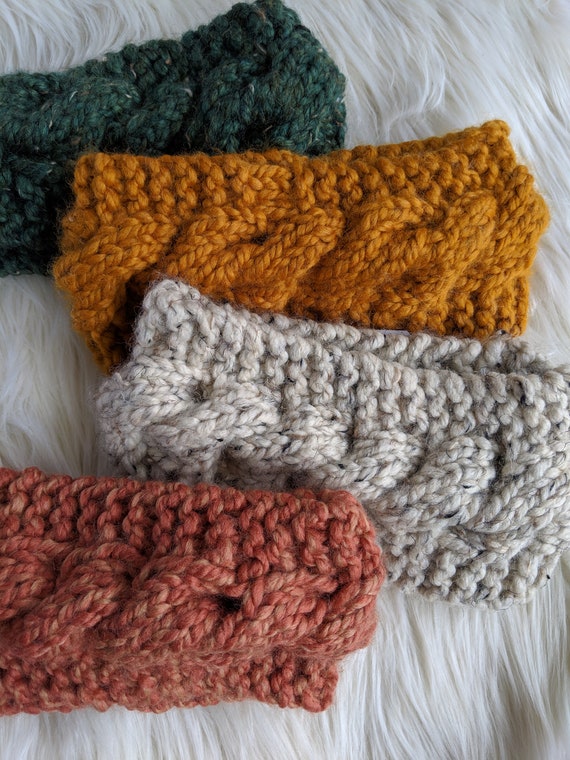 Knitting Pattern Cable Knit Headband Pattern Beginner Knit | Etsy