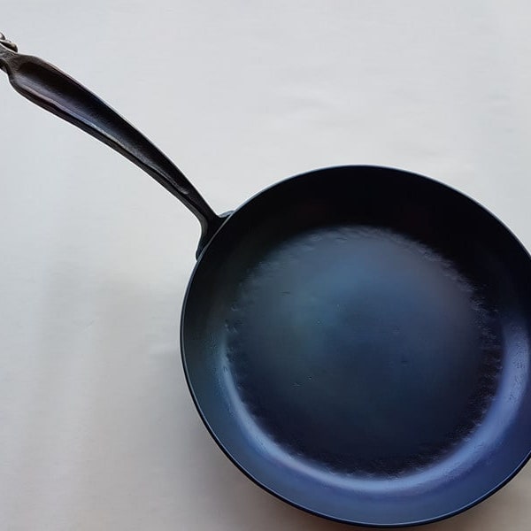 Hand Forged Carbon Steel 10 inch Shallow Fry Pan, Cookware