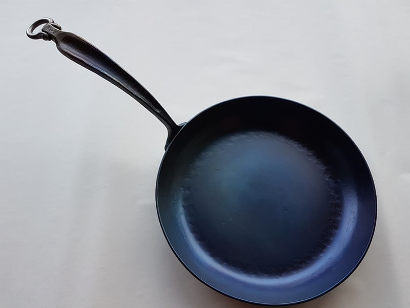 Pot Art Cast Iron Induction Shallow Frying Pan, 22cm, Blue - KARACA UK