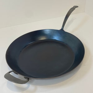 15&quot; in. Carbon Steel - Shallow Fry Pan - Hand Forged