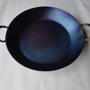 13&quot; in. Carbon Steel - Paella Pan - Hand Forged