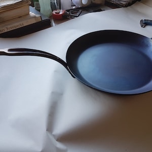 13&quot; in. Carbon Steel - Shallow Fry Pan (Skillet) - Hand Forged