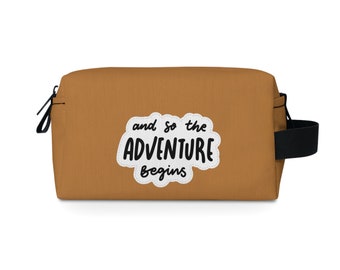 And So The Adventure Begins Toiletry Bag | Customizable Toiletry Bag: Your Perfect Companion for Camping and Dorm Life