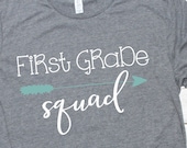 First Grade Squad SVG, Kids, School Quotes, First Day of School, Teacher, Photos, Cutting File Design, SVG Clip art, DIY, dxf png, Cut File