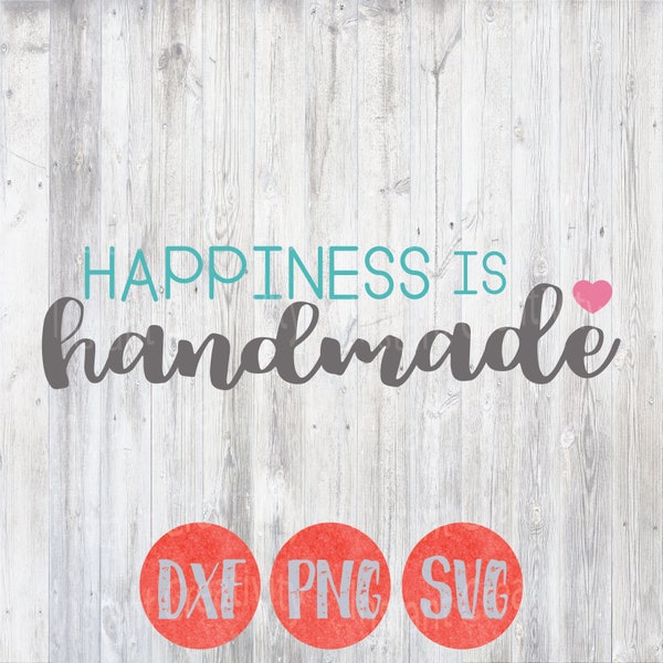 Happiness is Handmade SVG, Etsy Stamp Design, Etsy Shop Tools, Handmade quote, Handmade svg Quote Svg, Dxf Png, SIlhouette Cricut File