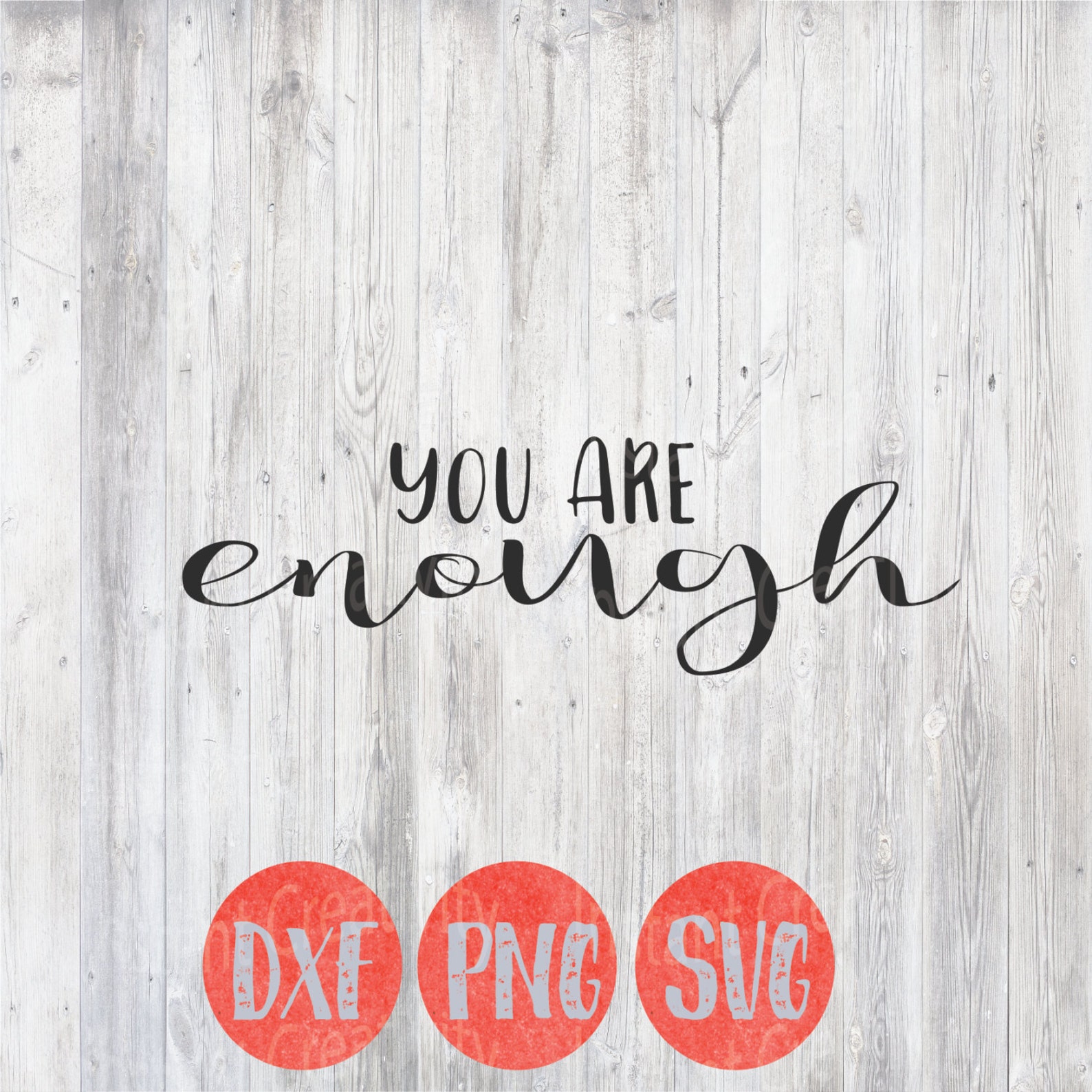 SVG You Are Enough Inspirational Quote Svg Inspiring Etsy