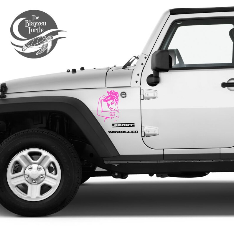 Rosie Pinup Jeep Girl / vinyl decal Etsy
