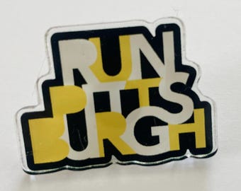 Run Pittsburgh Button: Show Your City Pride