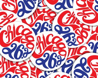 Chicago Marathon Sticker: Windy City 26.2 Race Decal
